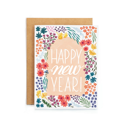 a card with the words happy new year on it