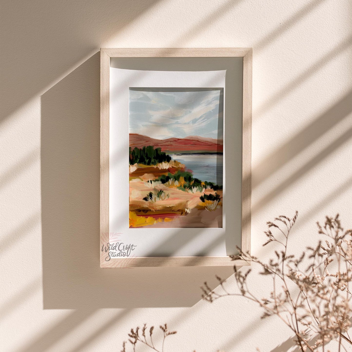 Mountain Lake Landscape Art Print WS