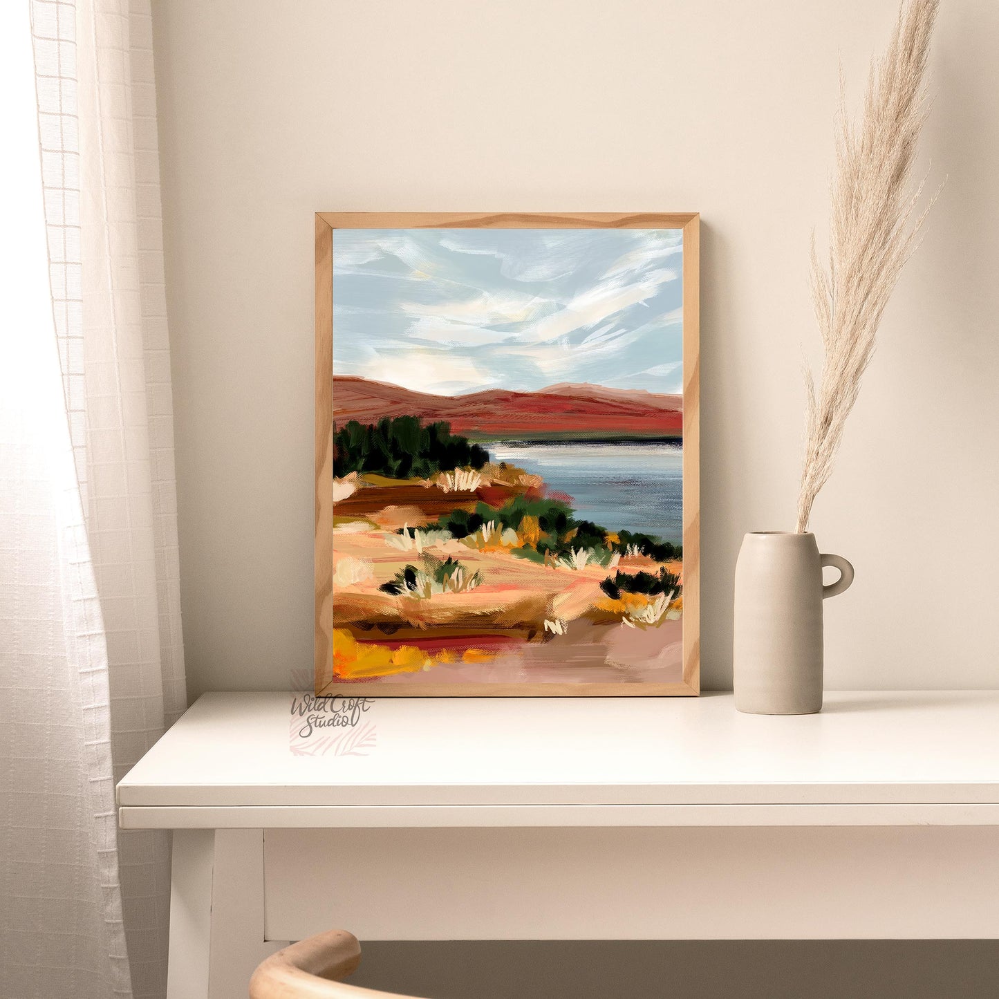Mountain Lake Landscape Art Print WS