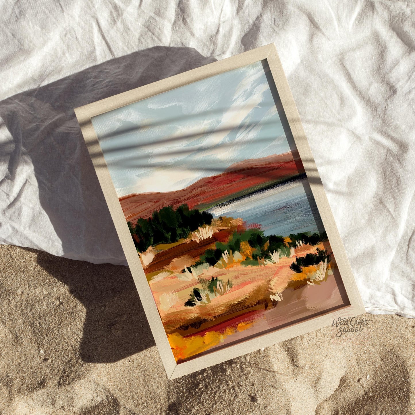 Mountain Lake Landscape Art Print WS