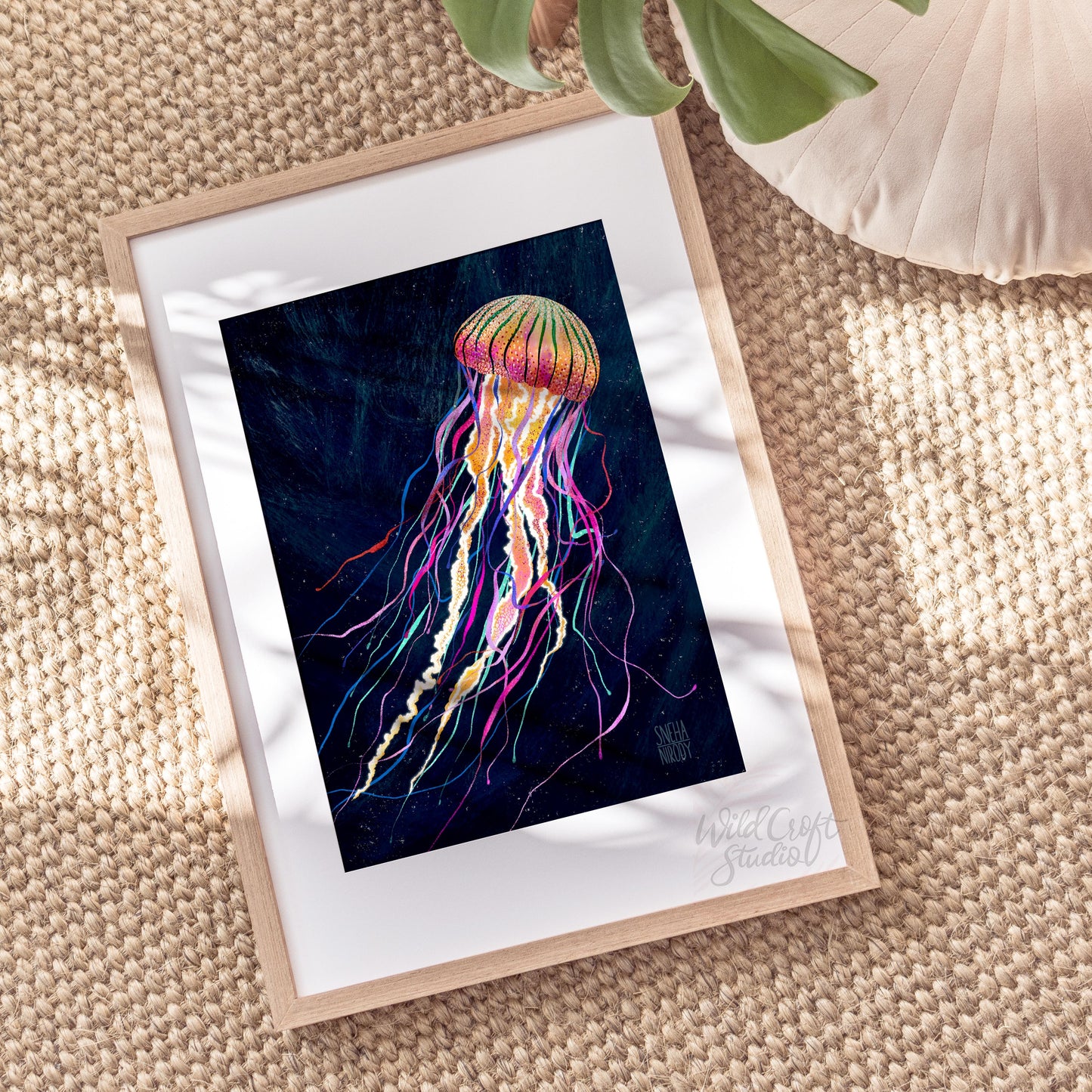 Neon Jellyfish Art Print WS