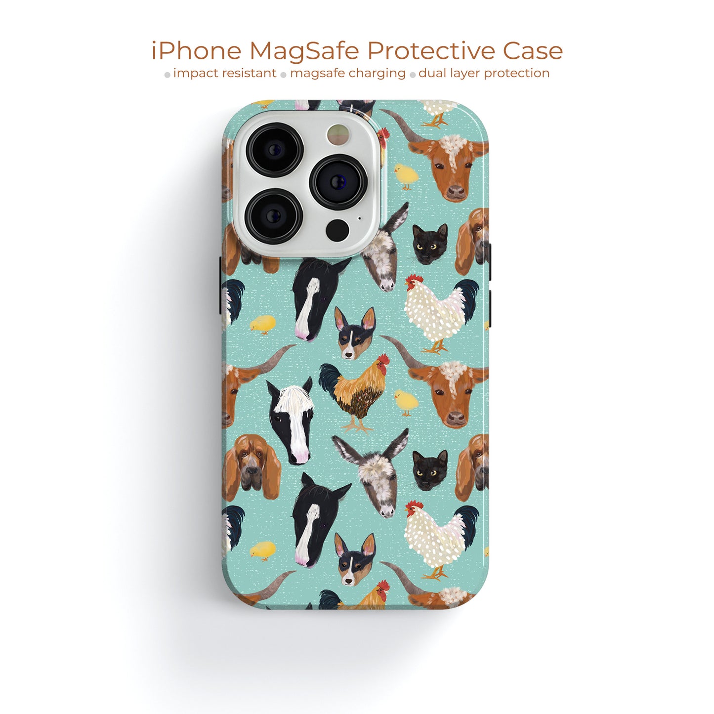 a phone case with a pattern of dogs on it
