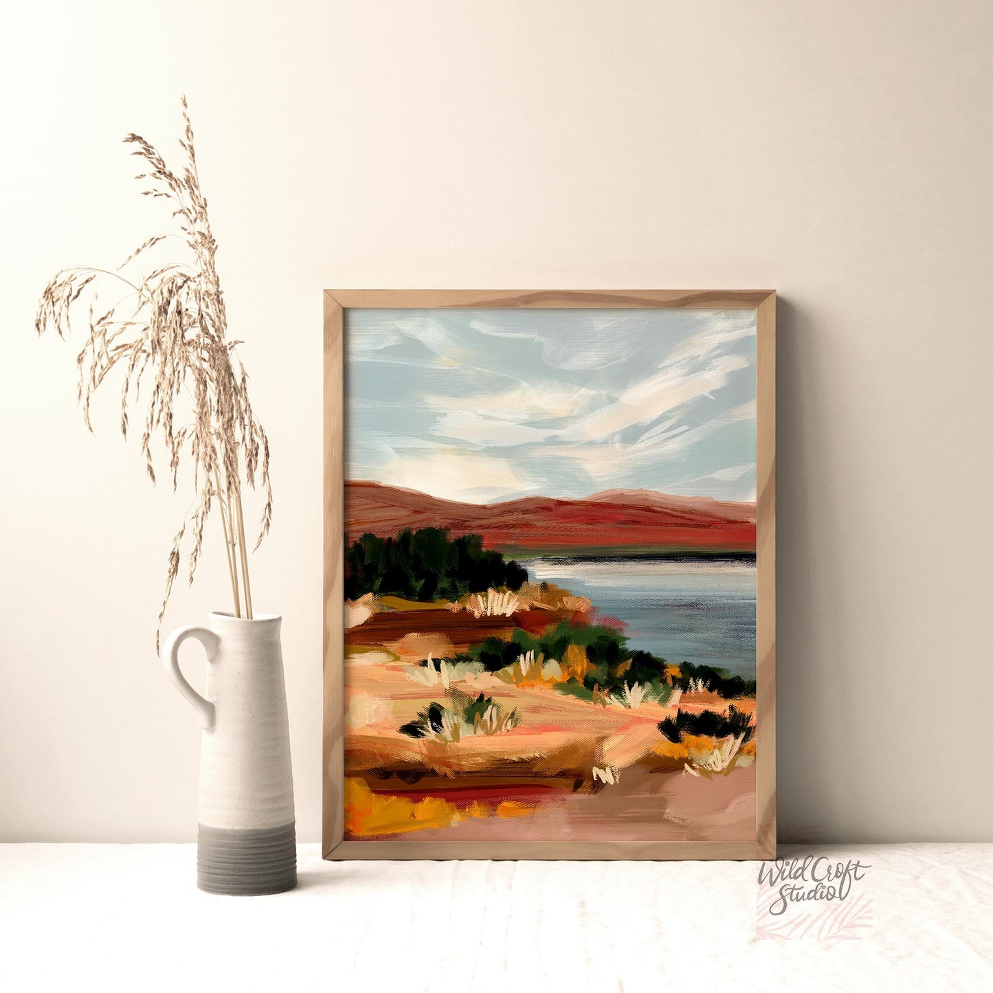 Mountain Lake Landscape Art Print WS