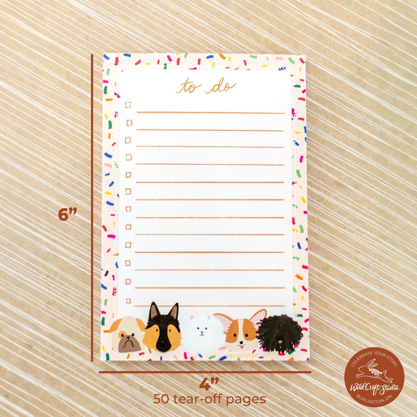a to do list with dogs and sprinkles