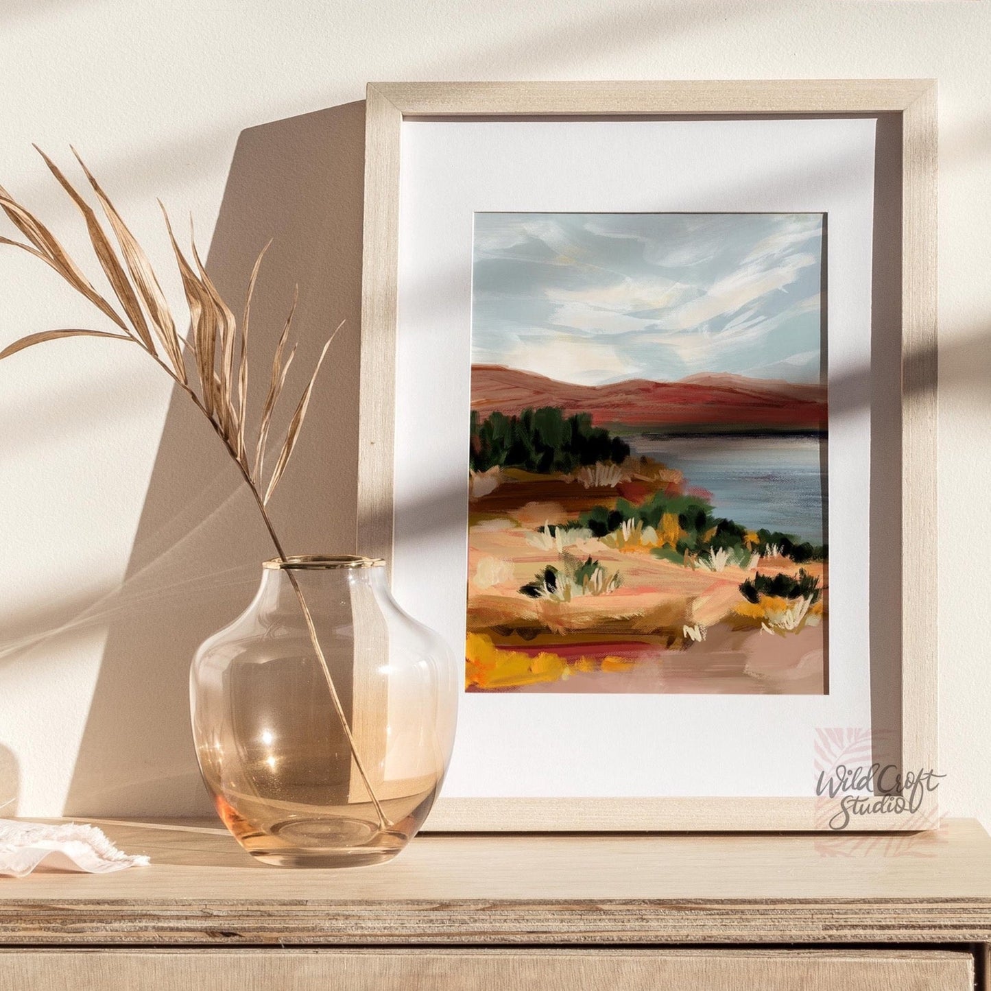 Mountain Lake Landscape Art Print WS