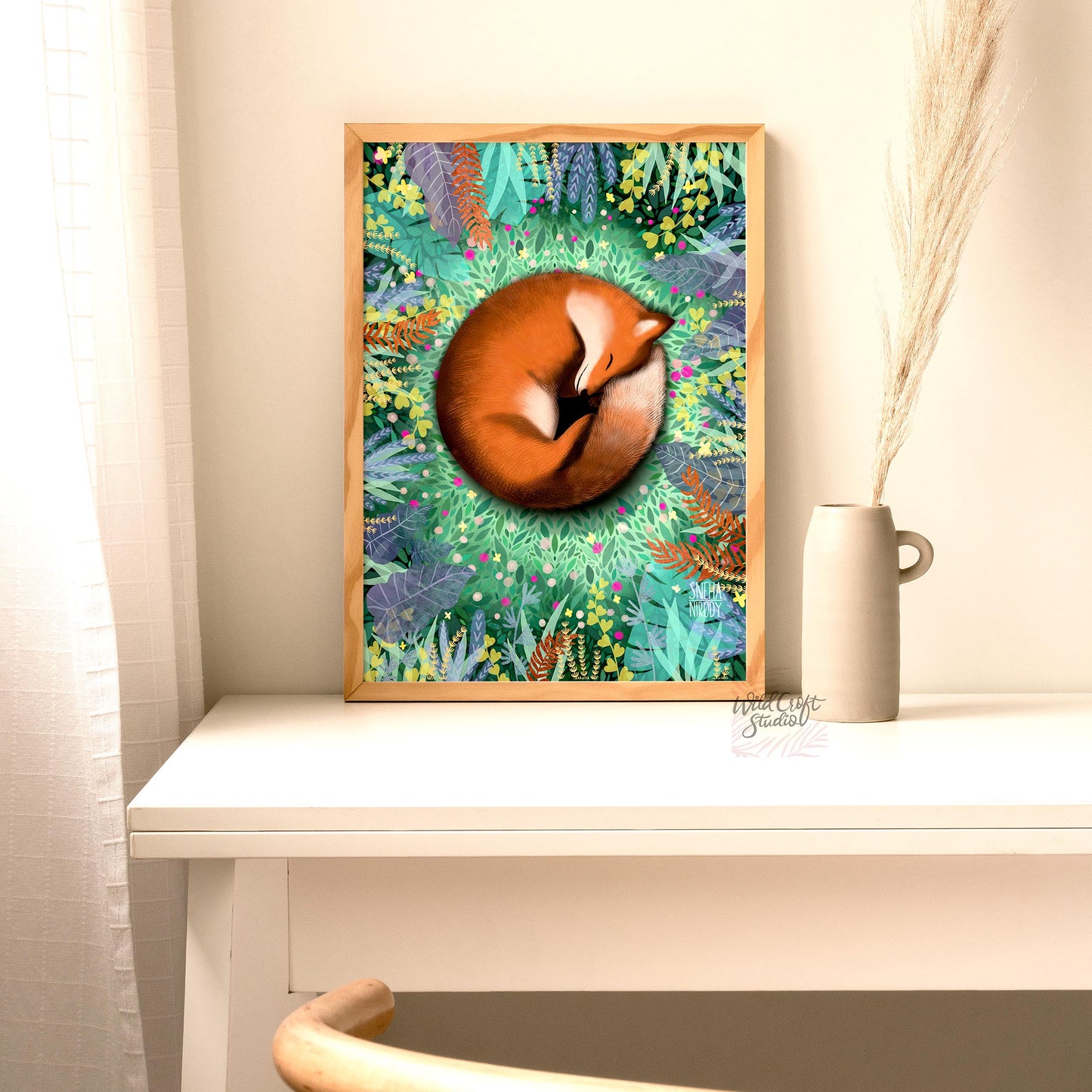Sleeping Fox Animal Art Print WS