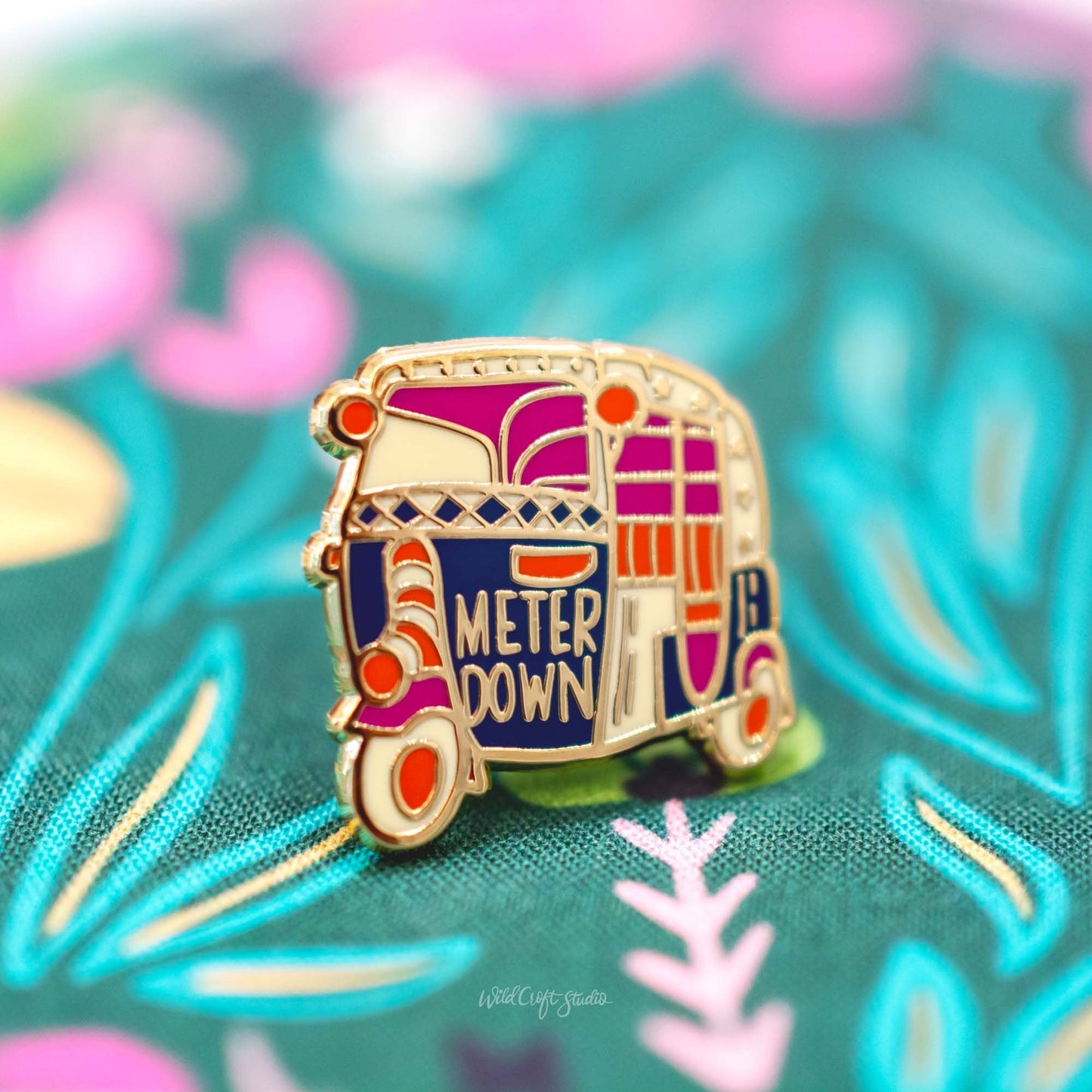 Auto Rickshaw Hard Enamel Pin WS