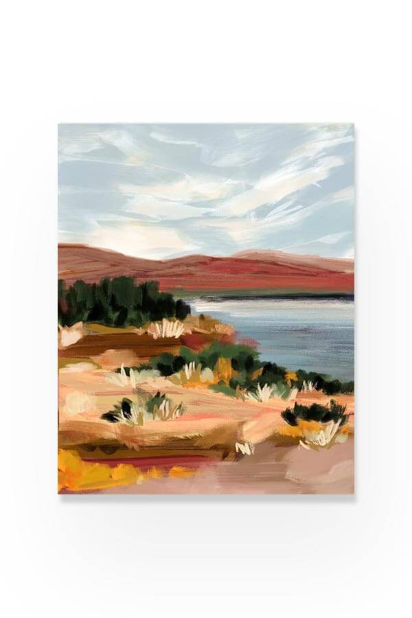 Mountain Lake Landscape Art Print WS