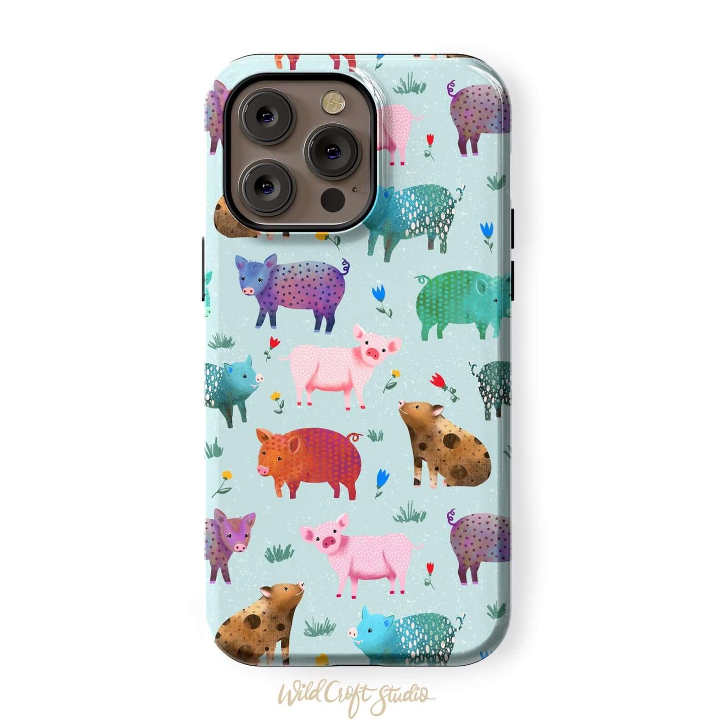 Blue Pigs Tough Case for iPhone