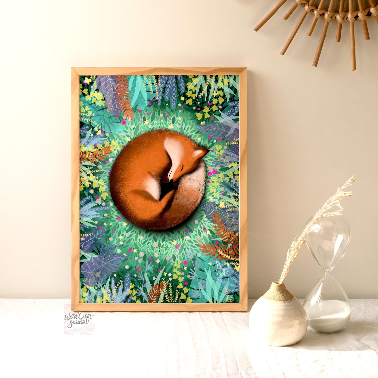 Sleeping Fox Animal Art Print