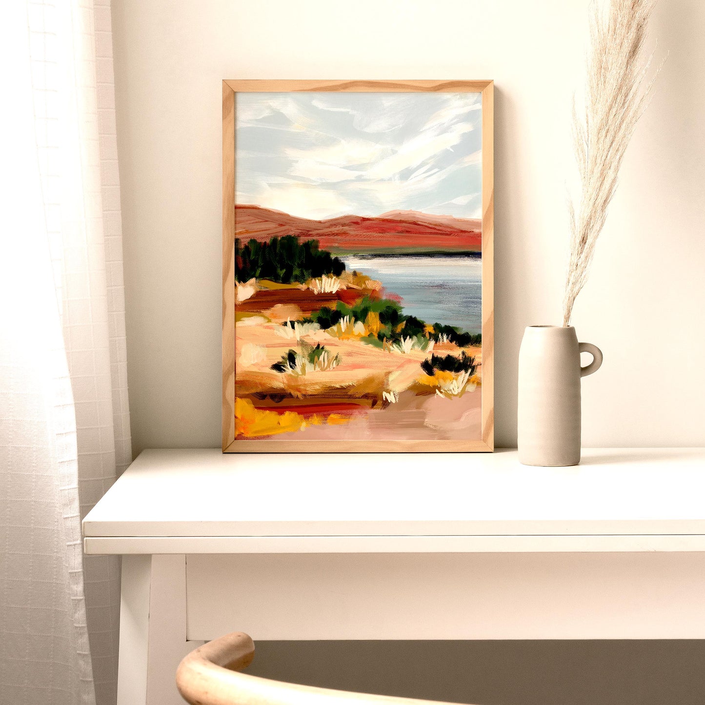 Mountain Lake Landscape Art Print