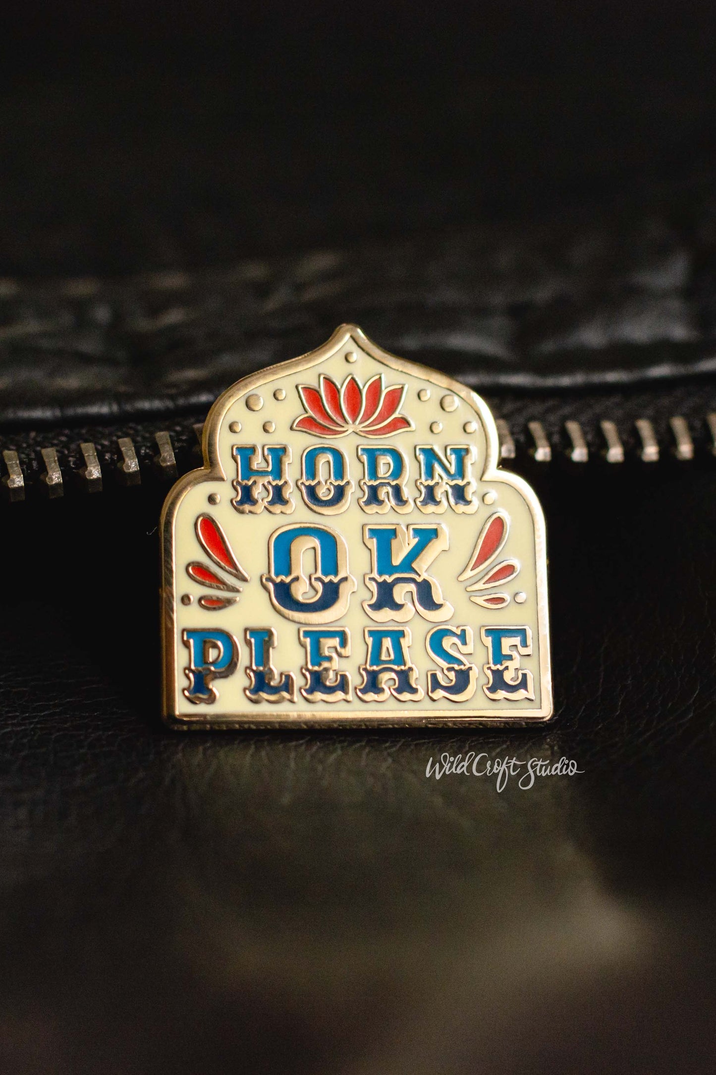 Horn OK Please Hard Enamel Pin