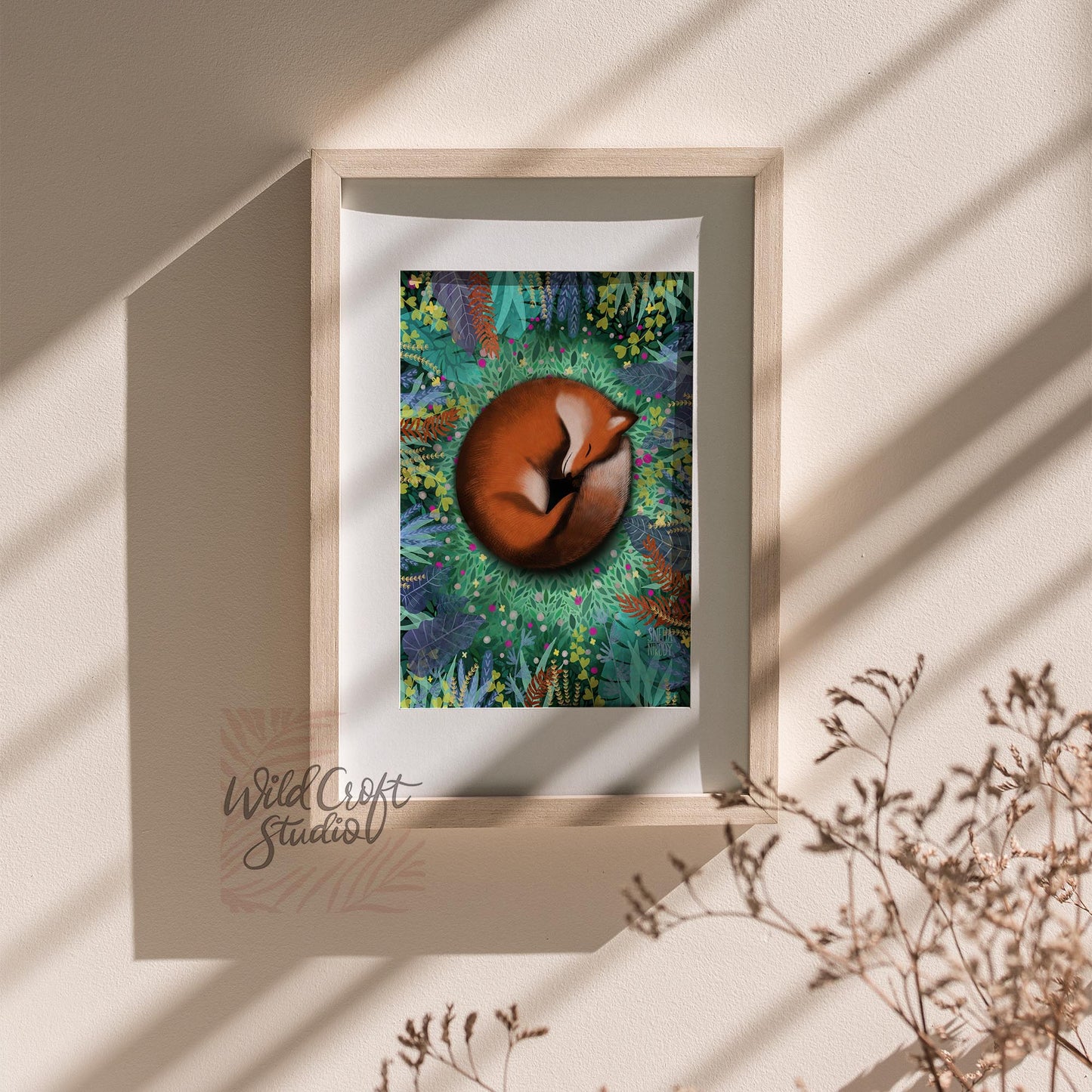 Sleeping Fox Animal Art Print