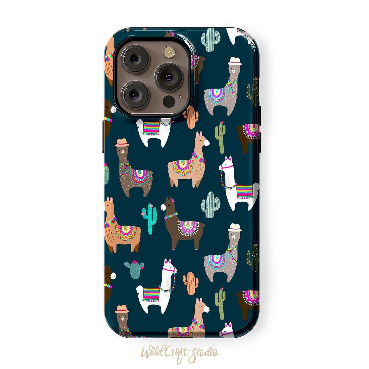 Teal Llama Tough Case for iPhone