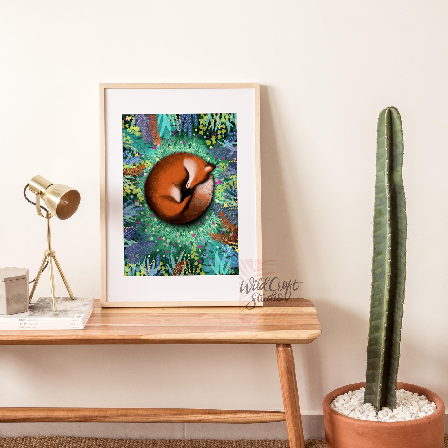 Sleeping Fox Animal Art Print