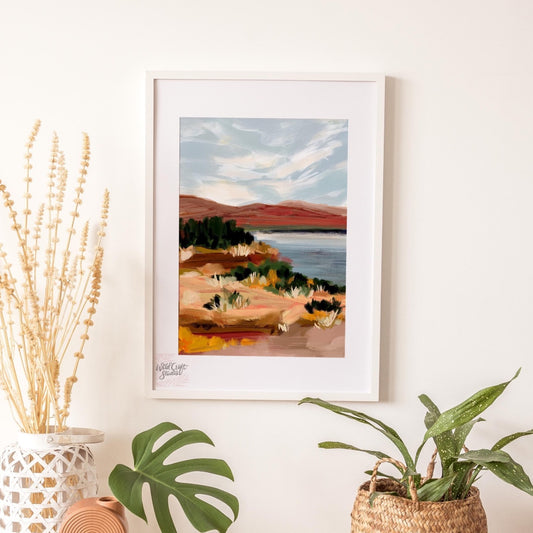 Mountain Lake Landscape Art Print
