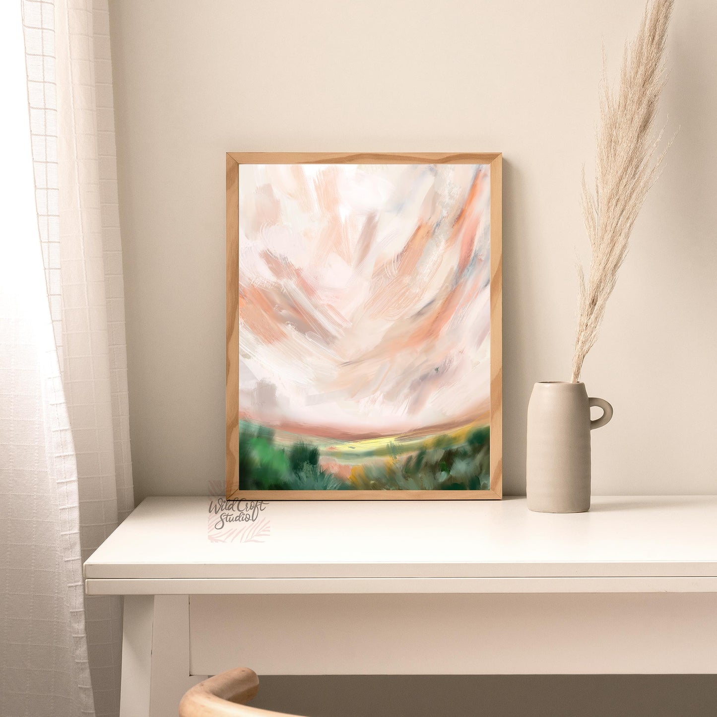 Serene Skies Landscape Art Print