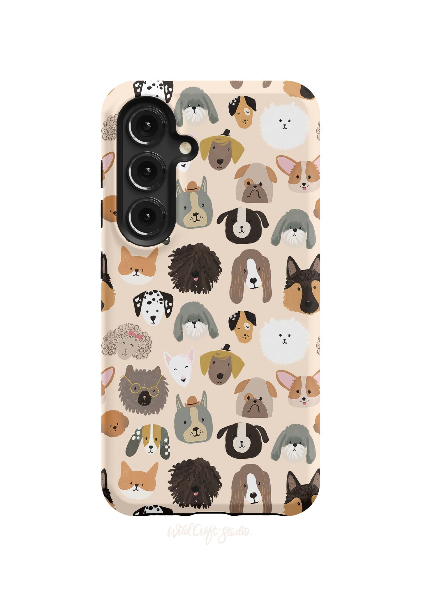 a phone case with dogs on it