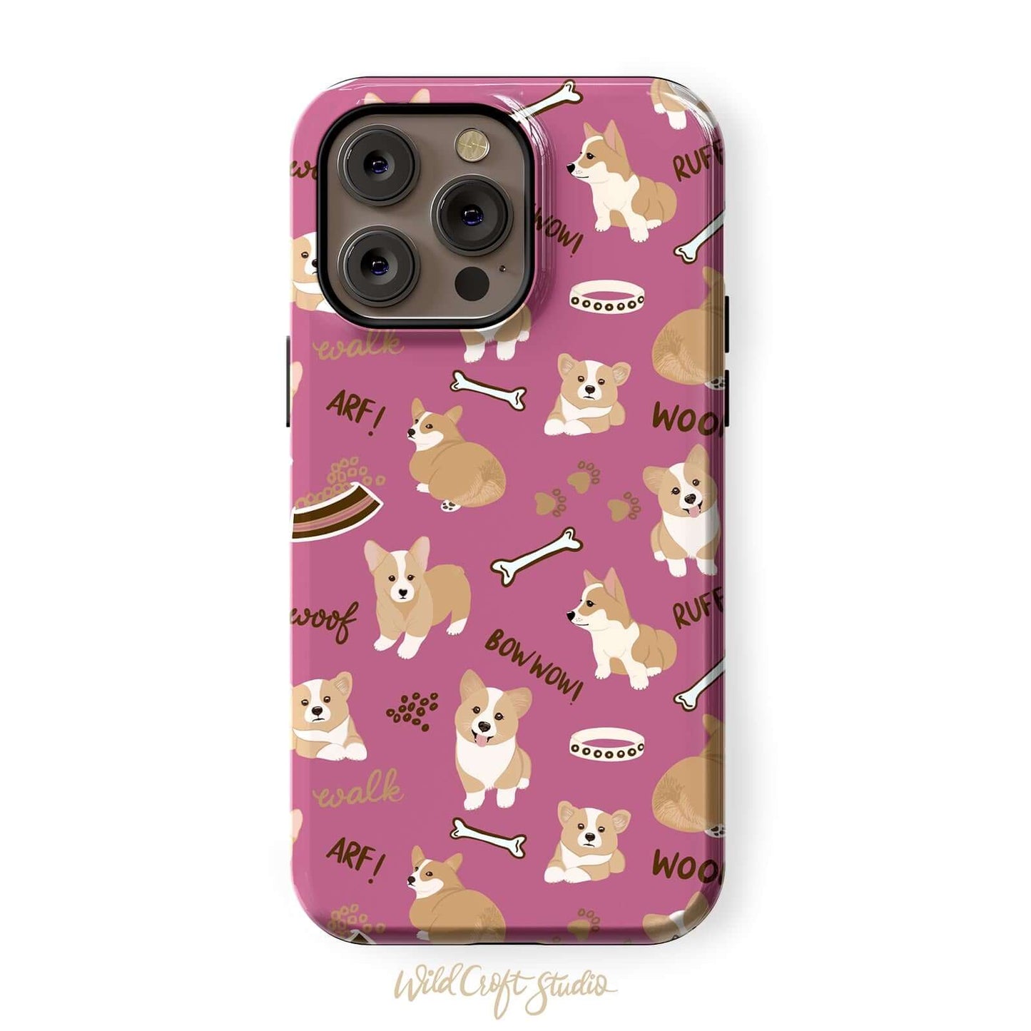 Purple Corgi Butt Tough Case for iPhone