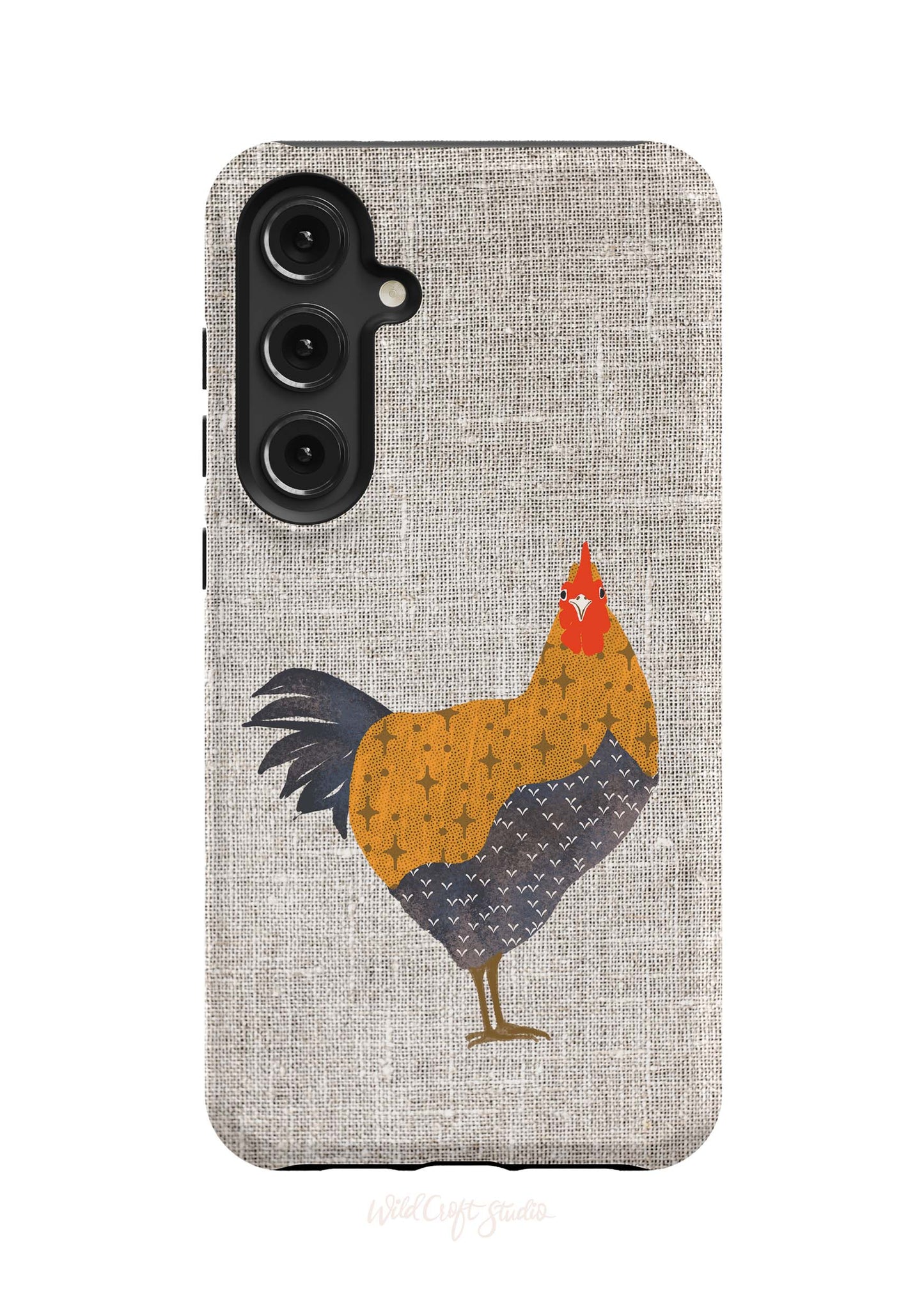 a phone case with a chicken on it
