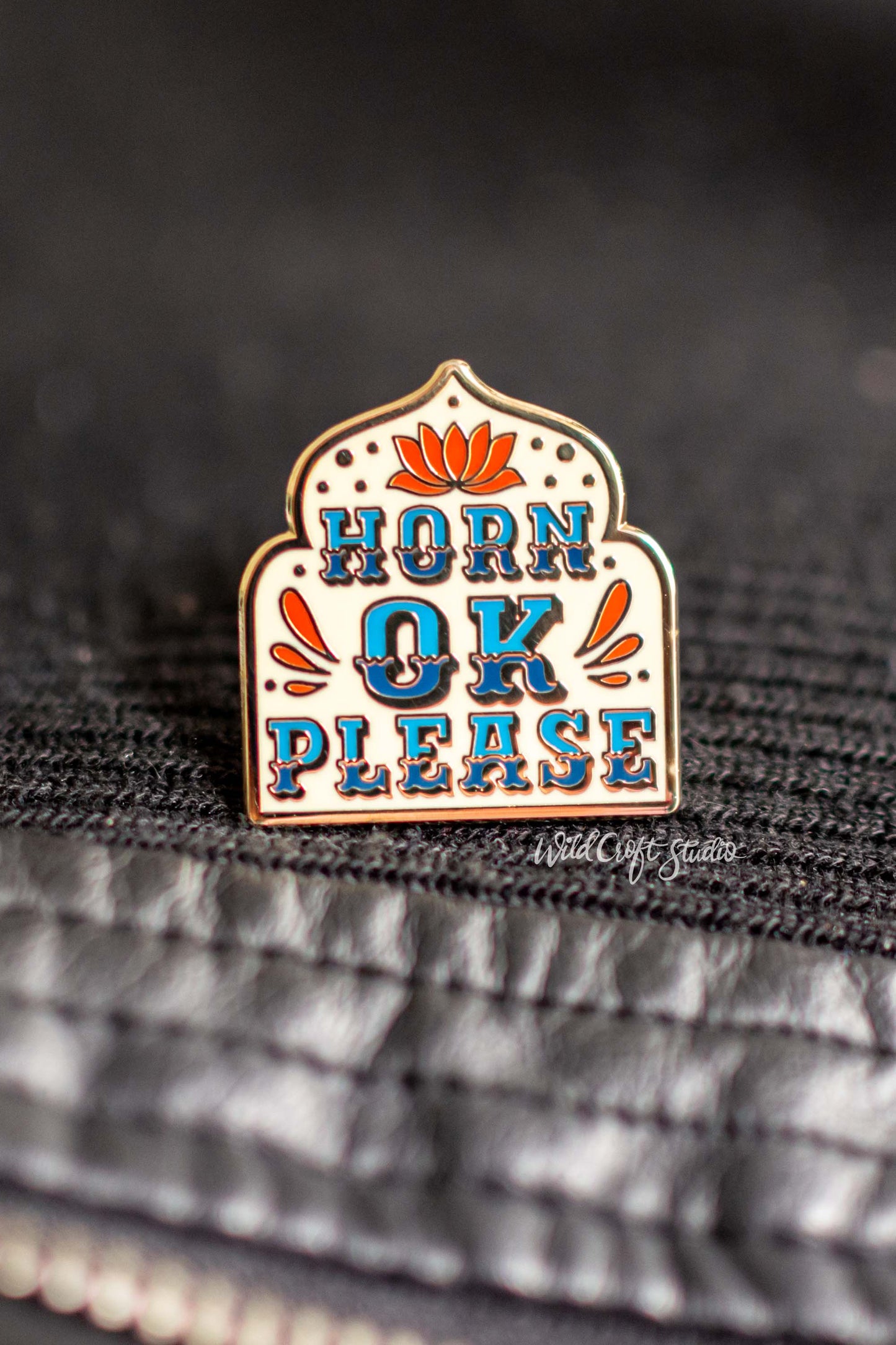 Horn OK Please Hard Enamel Pin
