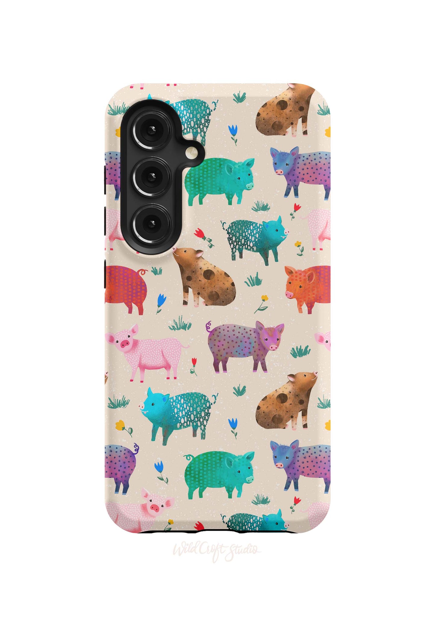 a phone case with animals on it