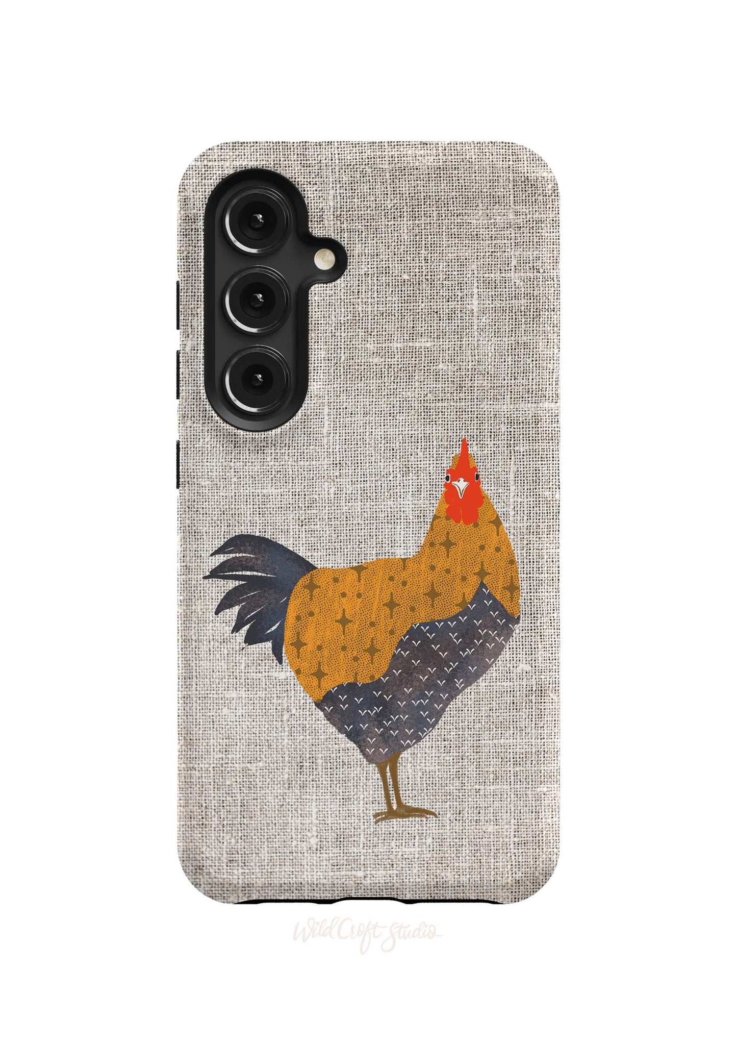 a phone case with a rooster on it