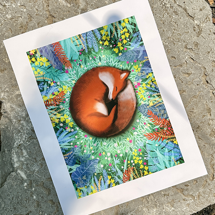 Sleeping Fox Animal Art Print
