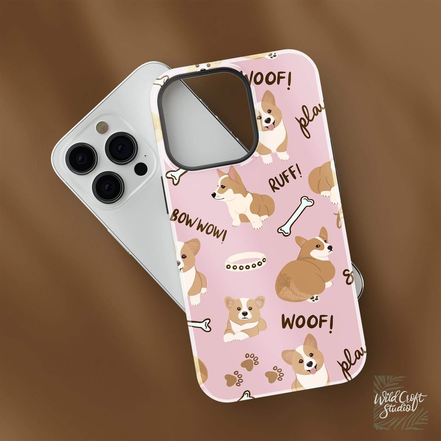 Cute Pink Corgi Butt Tough Case for iPhone