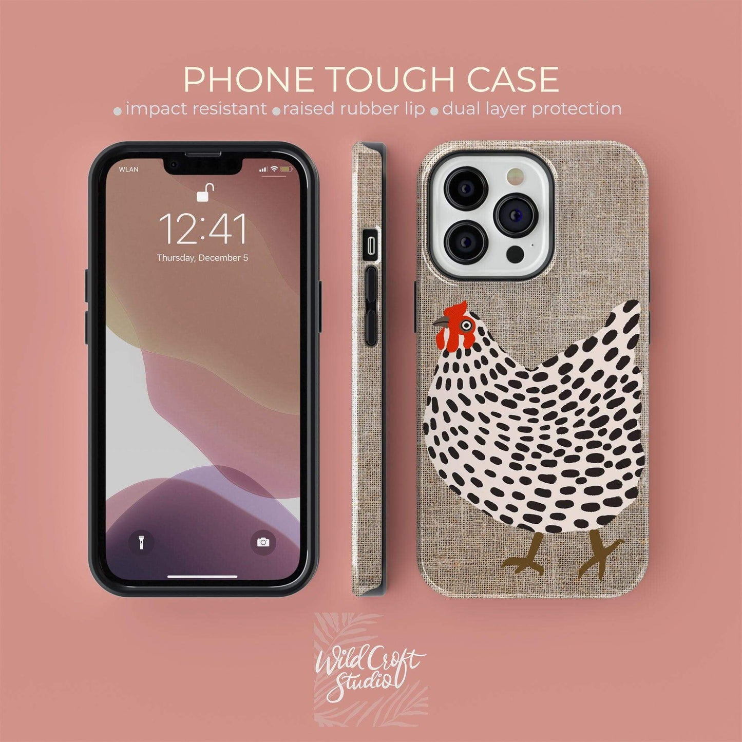 Farmhouse Hen Tough Case for iPhone