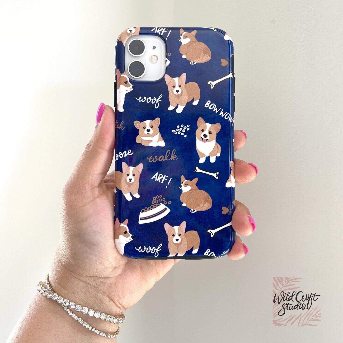 Blue Corgi Tough Case for iPhone