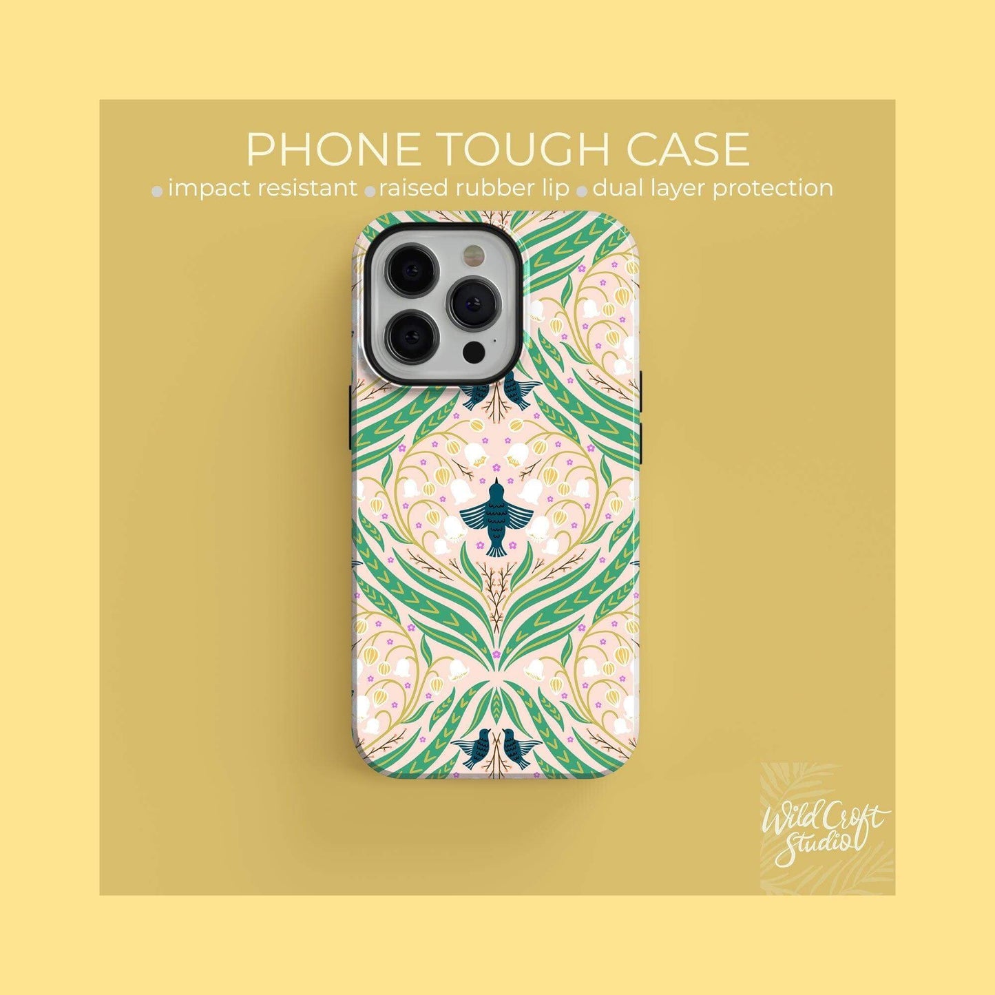 Bird Floral Tough Case for iPhone