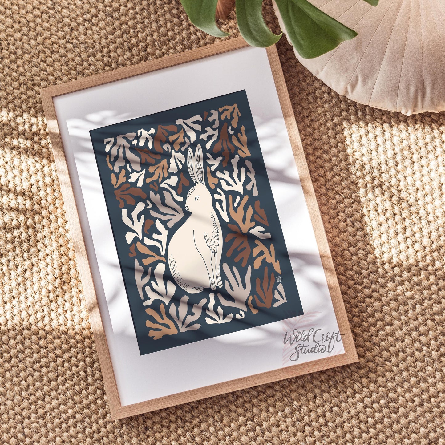 Darling Bunny Modern Muted Palette Art Print