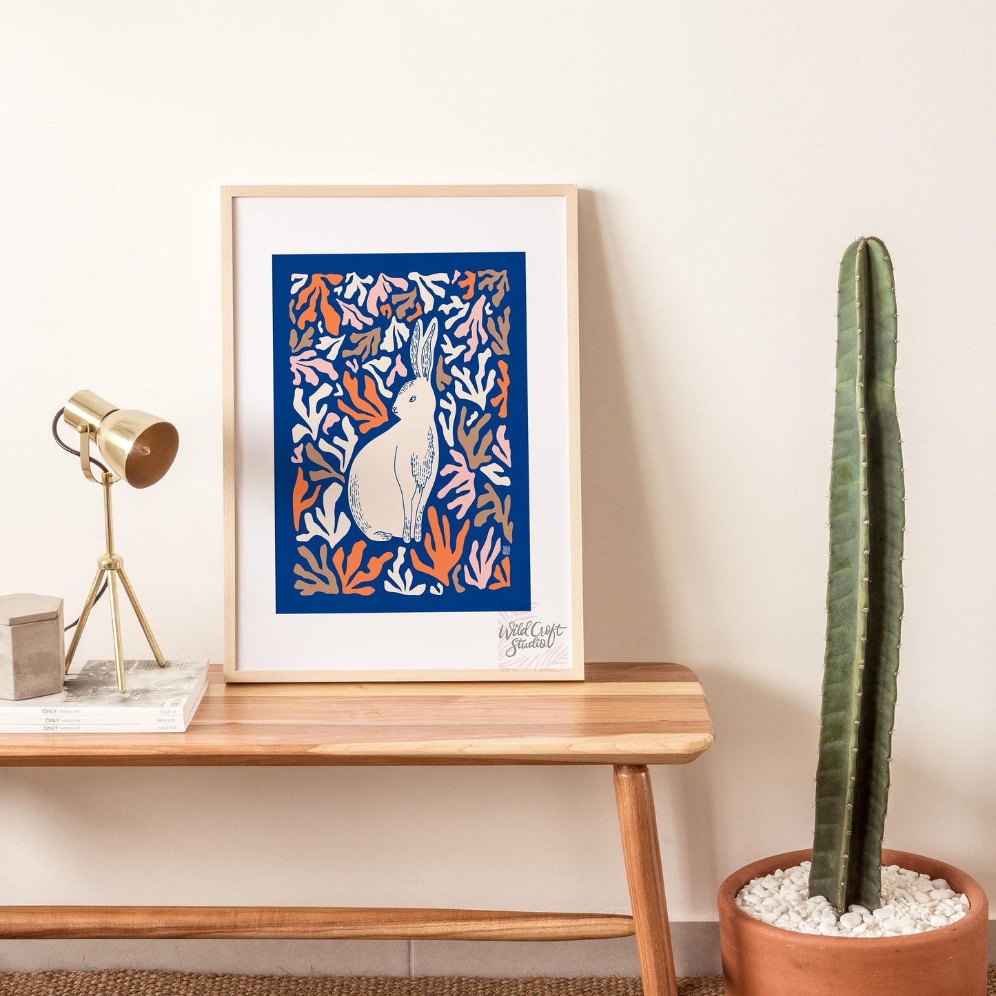 Sweet Bunny Modern Bright Palette Art Print