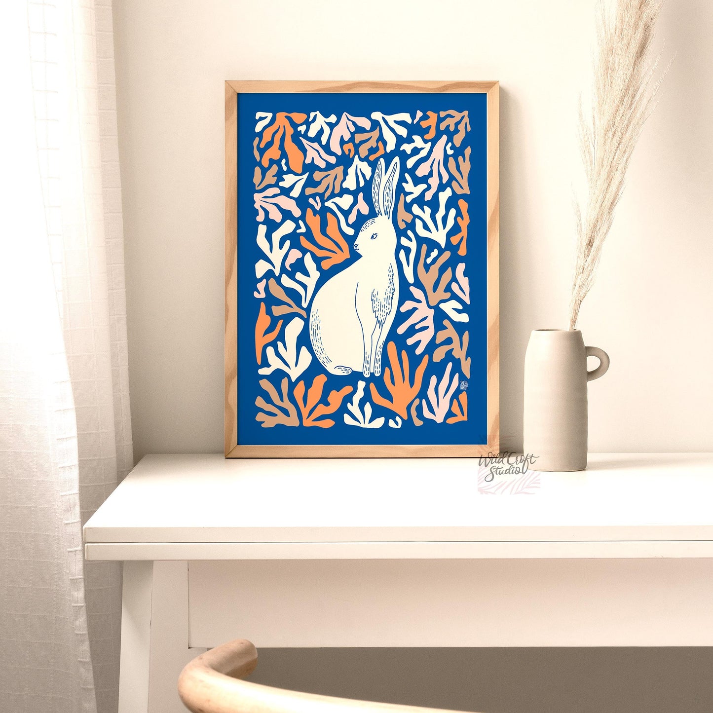 Sweet Bunny Modern Bright Palette Art Print