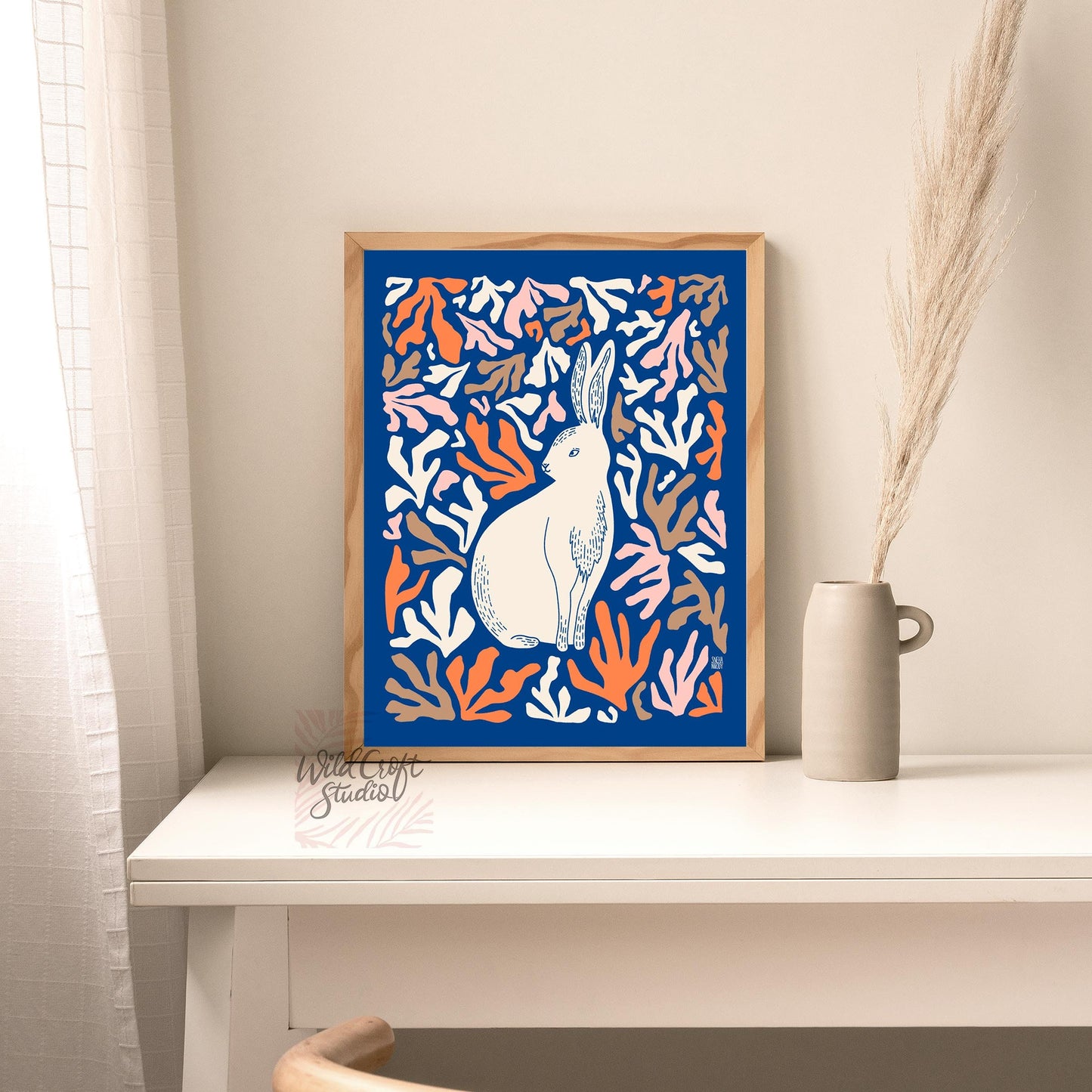 Sweet Bunny Modern Bright Palette Art Print