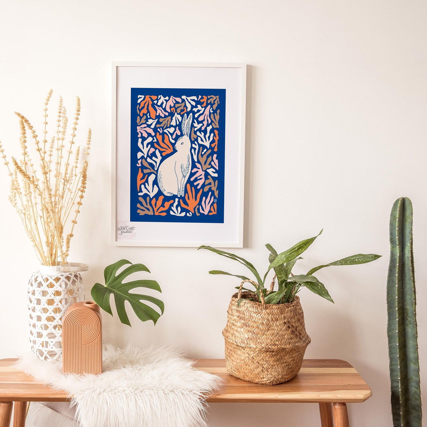 Sweet Bunny Modern Bright Palette Art Print