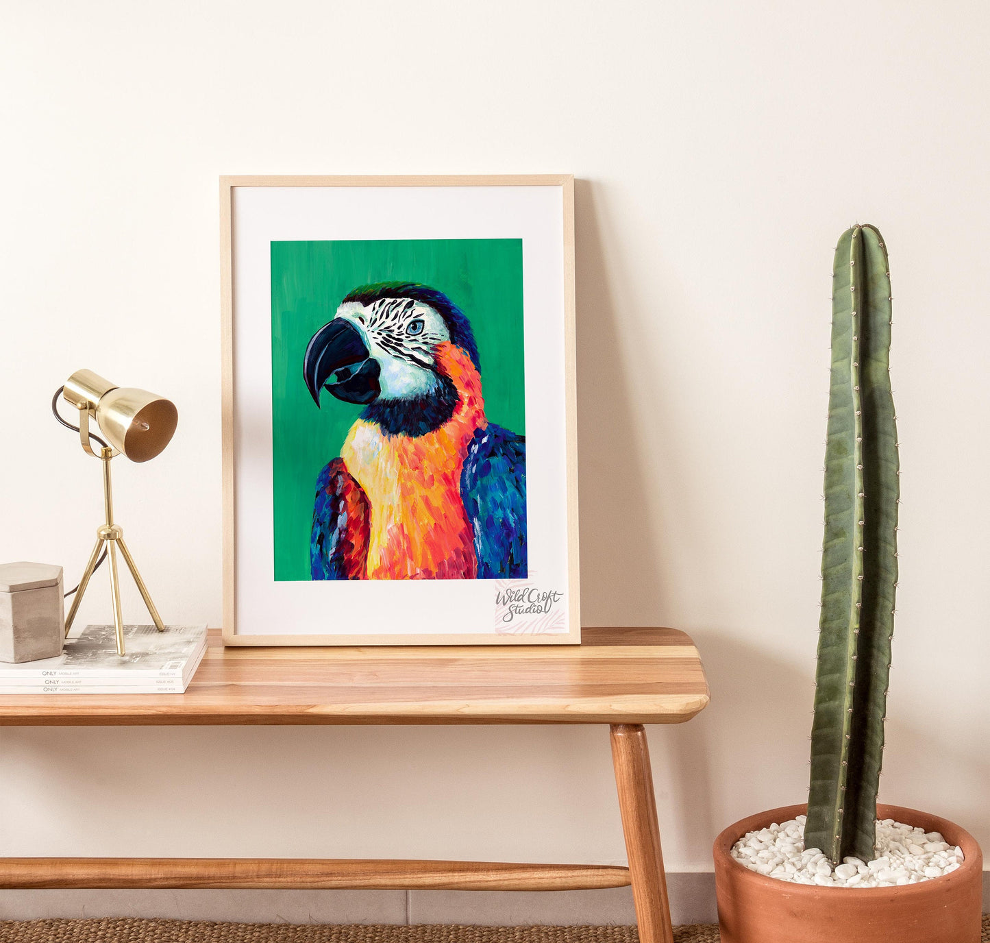 Parrot Art Print, Bird illustration