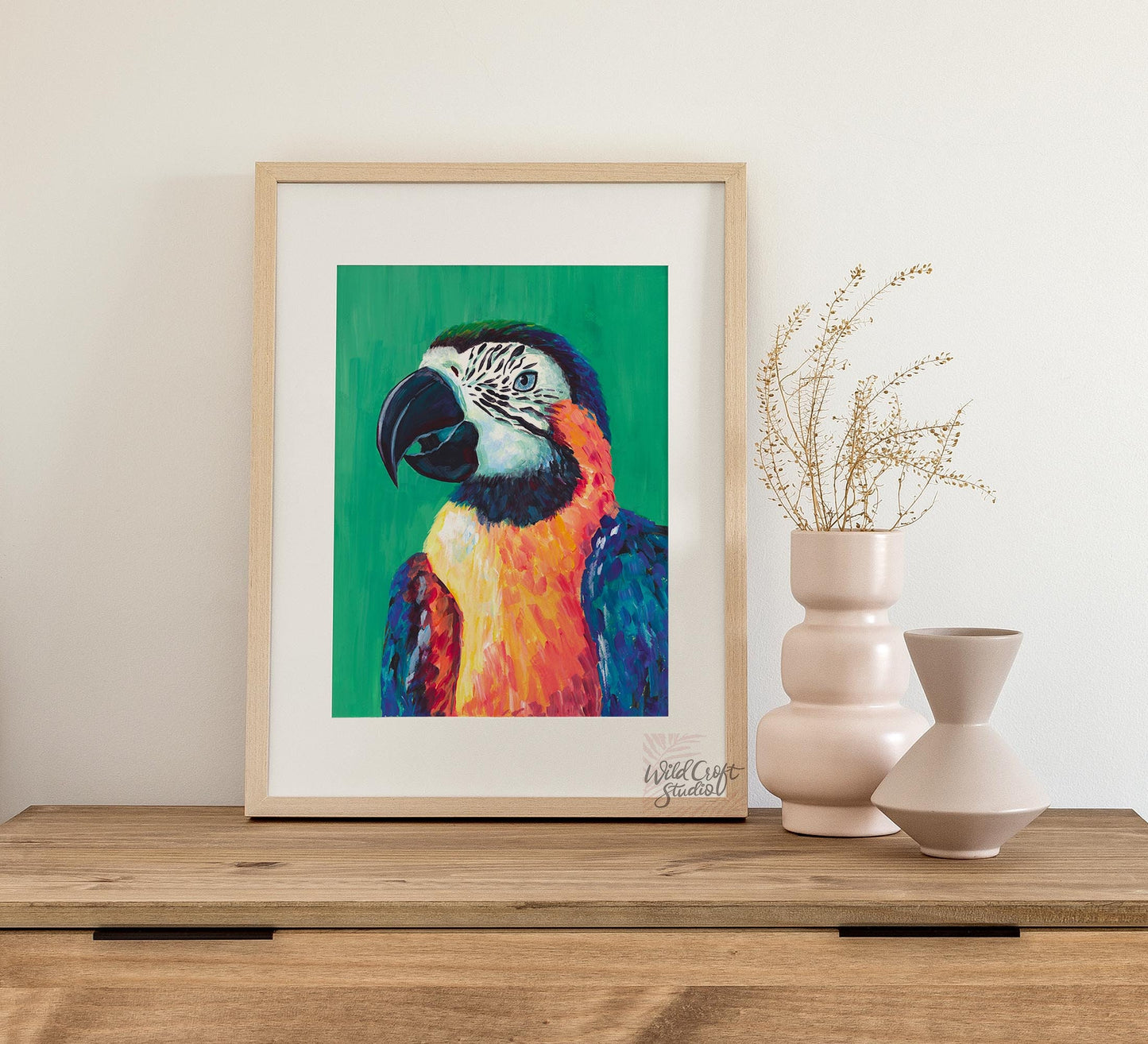 Parrot Art Print, Bird illustration