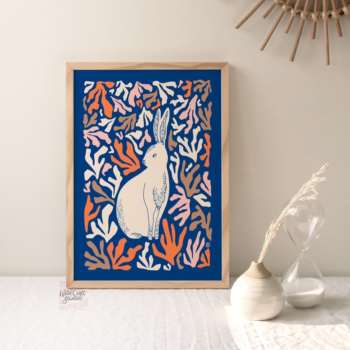 Sweet Bunny Modern Bright Palette Art Print