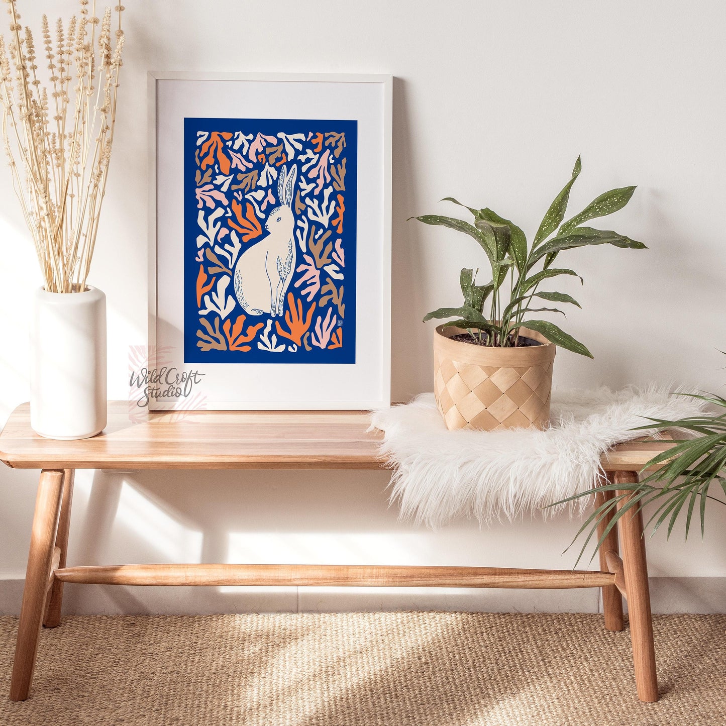 Sweet Bunny Modern Bright Palette Art Print