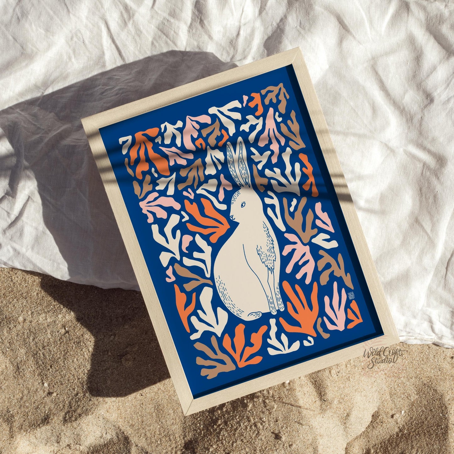Sweet Bunny Modern Bright Palette Art Print