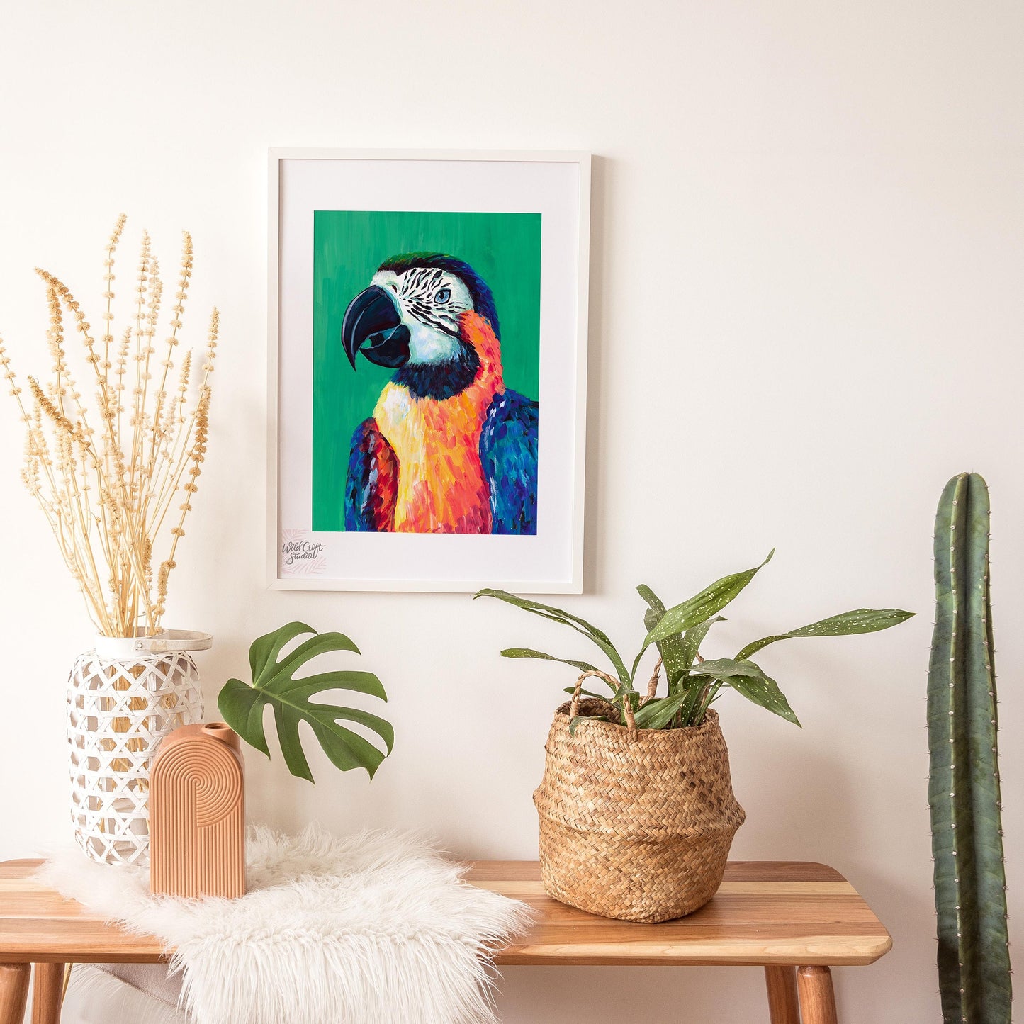 Parrot Art Print, Bird illustration