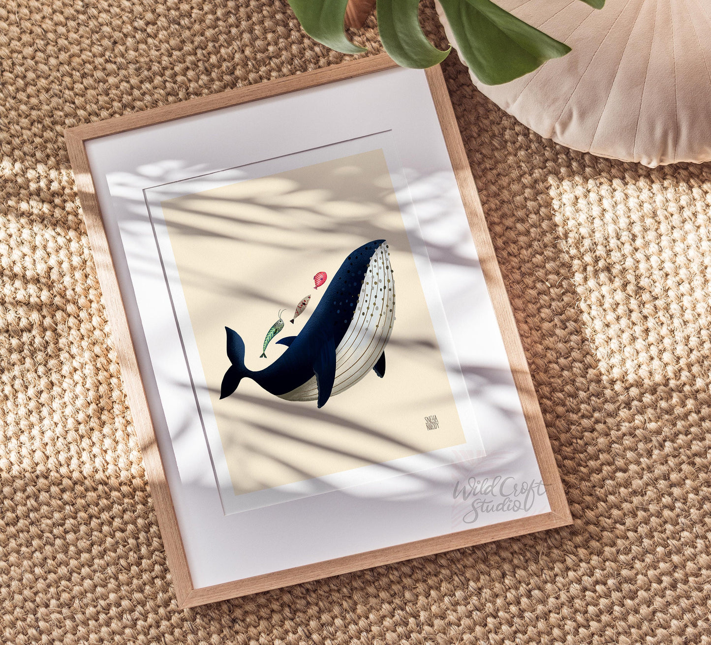 Whale and Fish Art Print