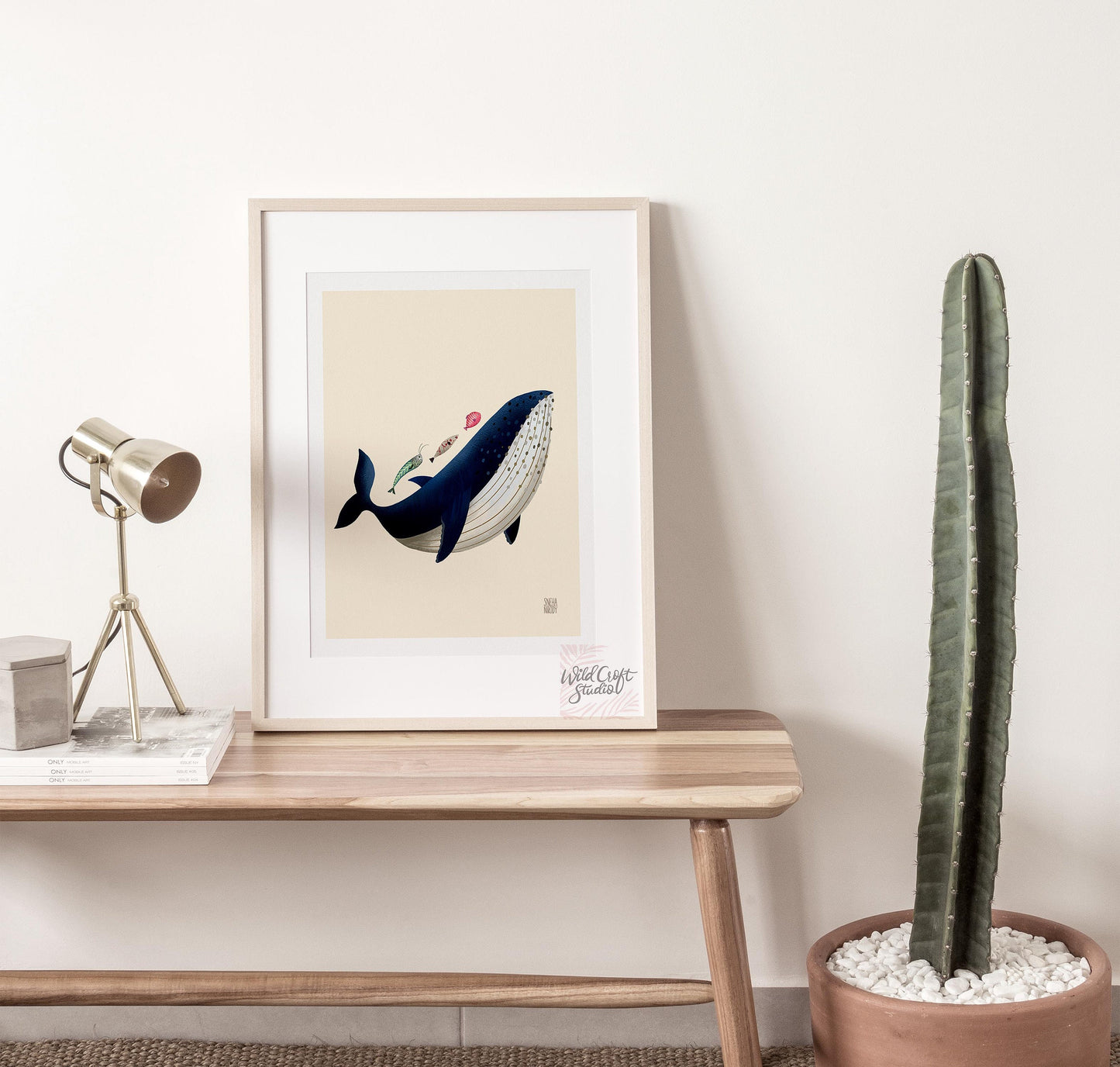 Whale and Fish Art Print