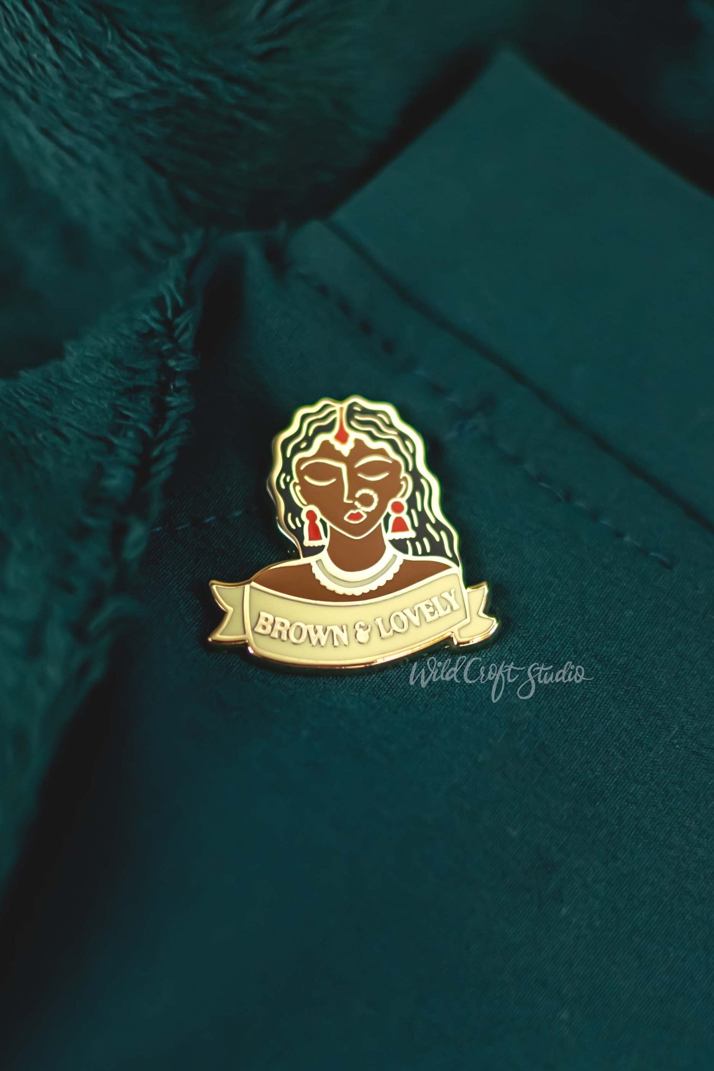 Brown And Lovely Hard Enamel Pin