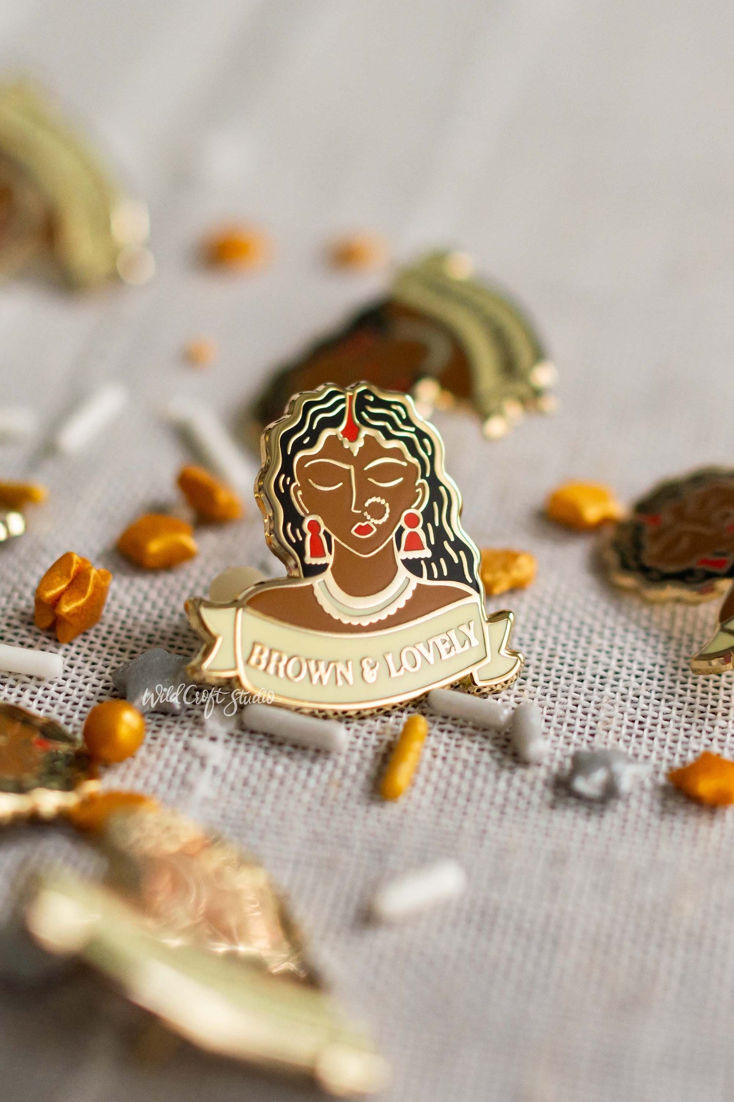 Brown And Lovely Hard Enamel Pin