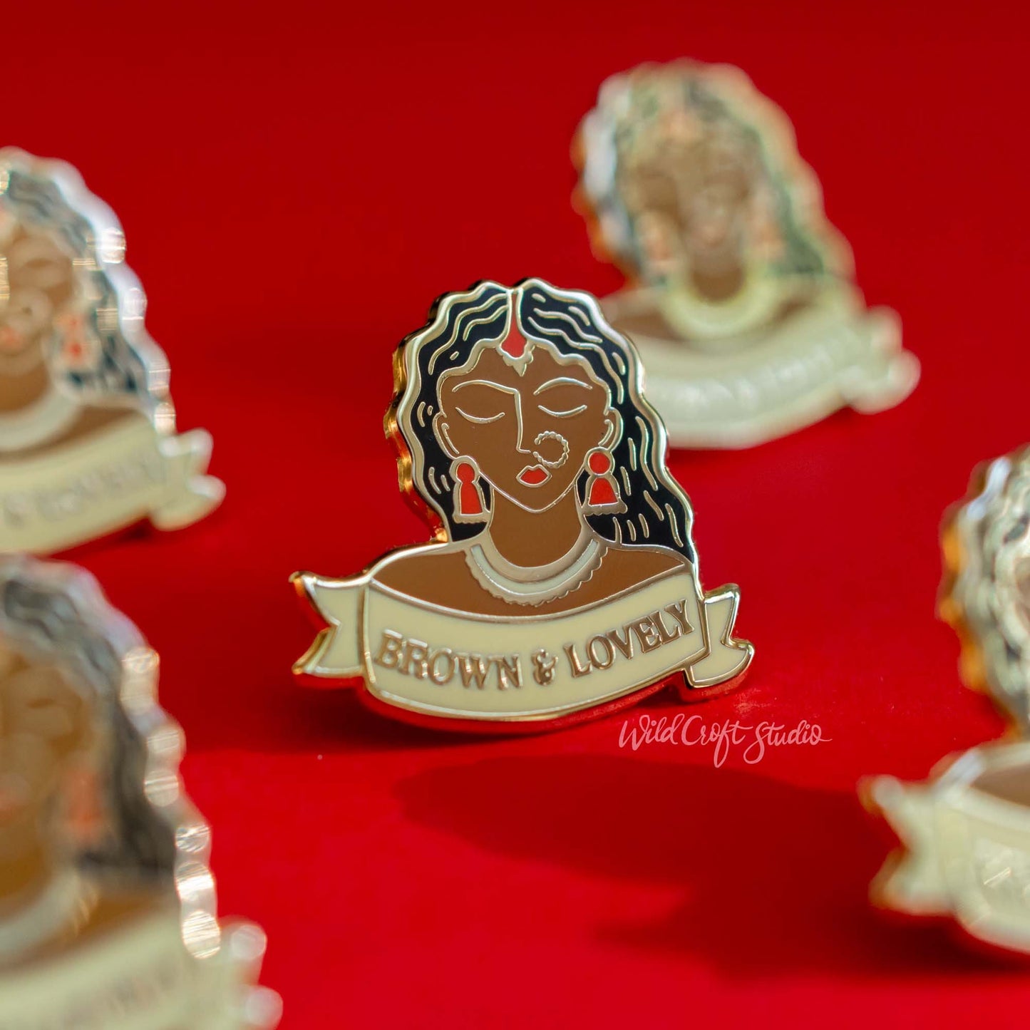 Brown And Lovely Hard Enamel Pin