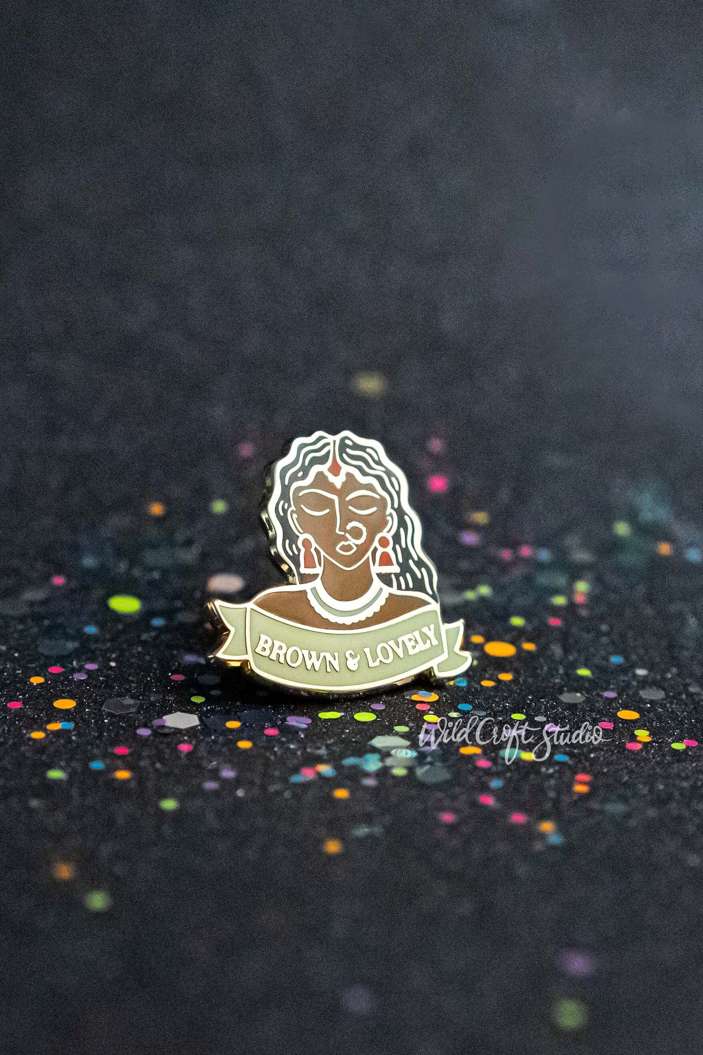 Brown And Lovely Hard Enamel Pin