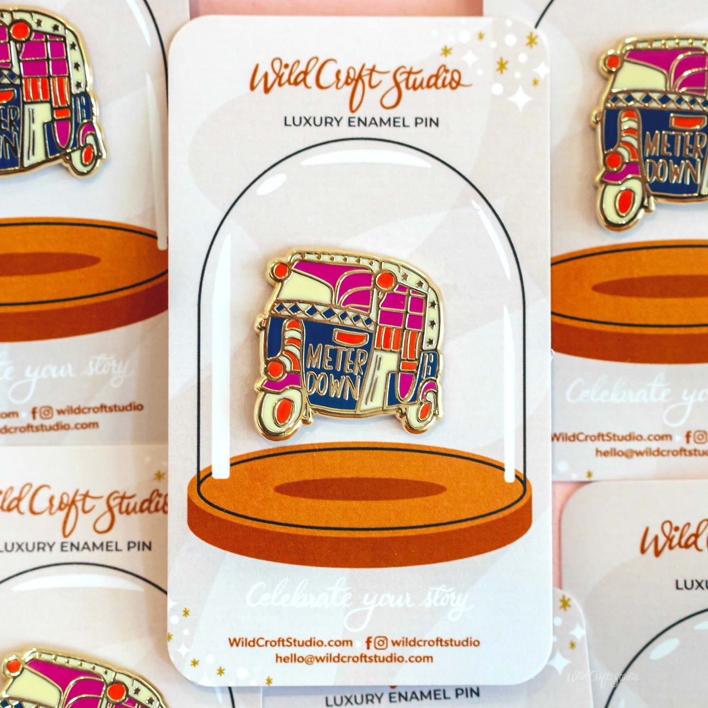 Auto Rickshaw Hard Enamel Pin
